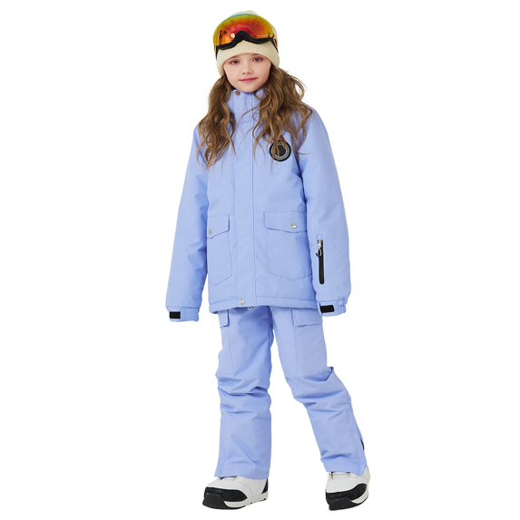 Jamsmile Kids Boys Girls Snowsuits Sets Winter Outdoor Warm Padded Thicken Snowboard Ski Suits