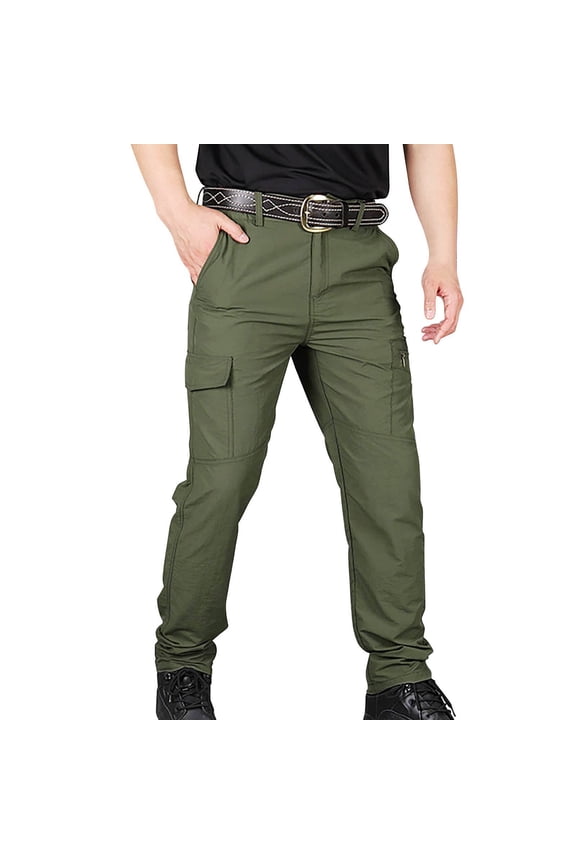 Men Pants Casual Solid Color Sports Outdoor Workout Quick Dry Hiking Running Pants Breathable Athletic Pants Pockets