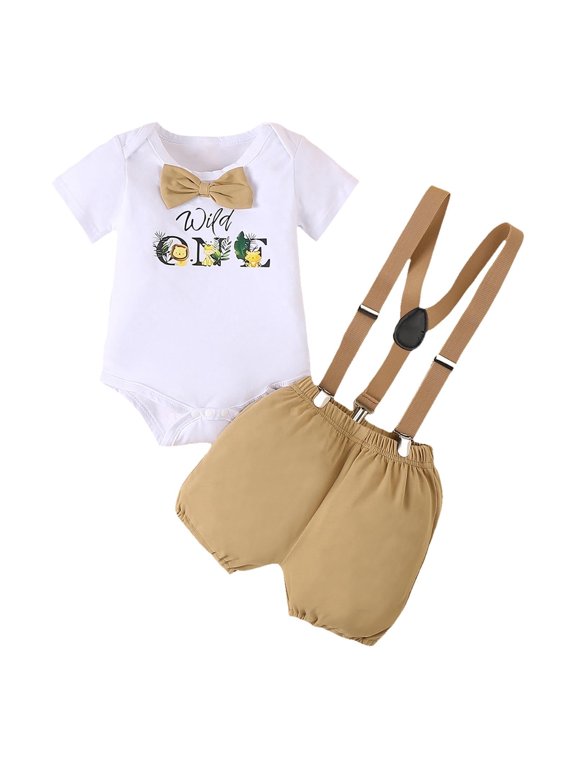 Boys Outfit Sets 1st Birthday Clothing Jumpsuits + Overalls Soft Two Piece Baby Boys Clothing Sets, 12-18 Monthss