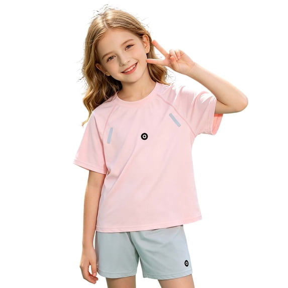 Jamsmile Toddler Boys Outfit Sets Sports Silk Short Sleeve T-Shirts And Gym Shorts Badminton Clothes Summer Activewear Outdoor