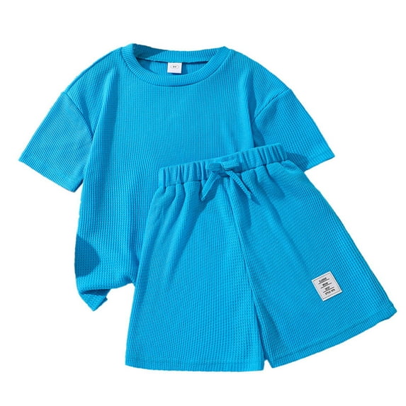 Jamsmile Toddler Boys Outfit Sets Summer Casual Loose Tshirts with Shorts 2 Piece Athletic Kids Boys Activewear Outfits Sets, 11 Years