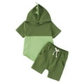 thumbnail image 1 of Jamsmile Toddler Boys Outfit Sets Summer Dinosaur Graphic Hooded Tshirts And Shorts Sets 2 Piece Playwear Children Boy Clothes, 18-24 Monthss, 1 of 1