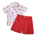 thumbnail image 1 of Jamsmile Toddler Boys Outfits Sets Button Down Shirts And Shorts Holiday Party Outfits Two Piece Casual Summer Wear For Child, 1 of 3