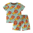 thumbnail image 1 of Jamsmile Toddler Boys Outfits Sets Summer Cartoon Animals Short Sleeve Tshirts And Shorts Casual Sportswear Little Boys Two Piece Sets, 5-6 Years, 1 of 6