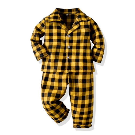 Jamsmile Toddler Boys Pajamas Sets Long Sleeve Plaid Shirts Tops   Shorts Casual 2 Piece Sleepwear