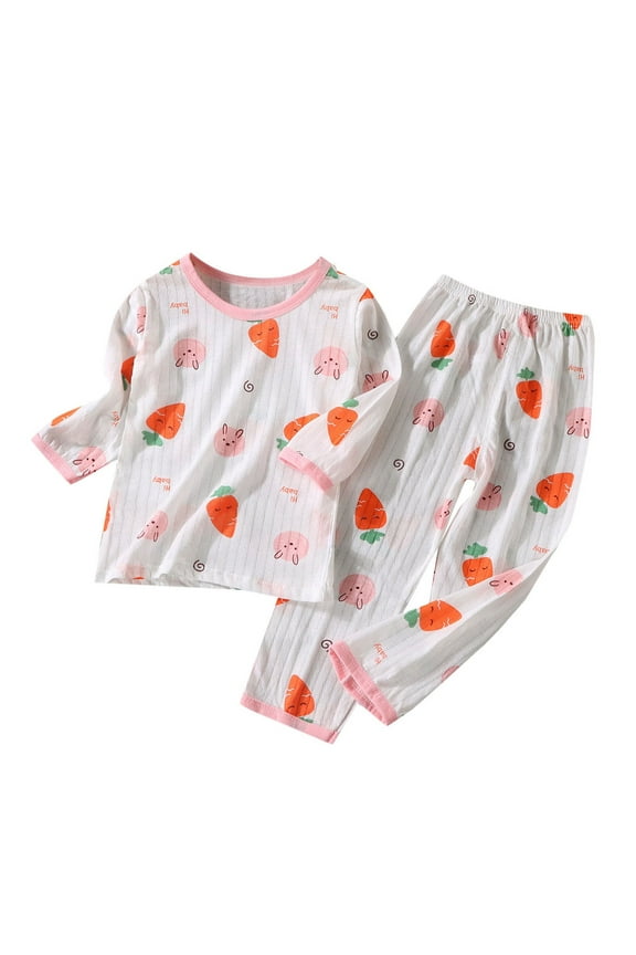 Toddler Boys Sets Sleepwear Summer Long Sleeve Tshirts Tops With Pants Sleepwear Cute Children Boys Tracksuits