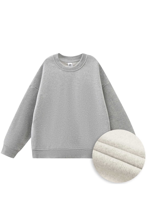 Toddler Boys Sweatshirts Lightweight Solid Color Crewneck Soft Casual Pullover Soft Comfort Children Boys Cozy Tops