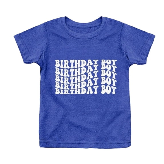 Jamsmile Toddler Boys Tshirts Summer Short Sleeve Birthday Print Soft Tee Shirts Tops Comfy Loose Children Boys T-Shirts