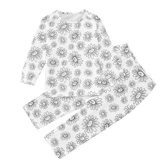 Jamsmile Toddler Girls Coloring Pajamas For Kids Diy Hand Hoodies And Pants 2 Piece Nightwear