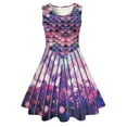 thumbnail image 1 of Jamsmile Toddler Girls Dress Summer Fish Scale Print Sleeveless Casual A-line Sundress Children Girls Tunic Princess Dress, 1 of 2