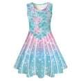 thumbnail image 1 of Jamsmile Toddler Girls Dress Summer Fish Scale Print Sleeveless Casual A-line Sundress Children Girls Tunic Princess Dress, 1 of 2
