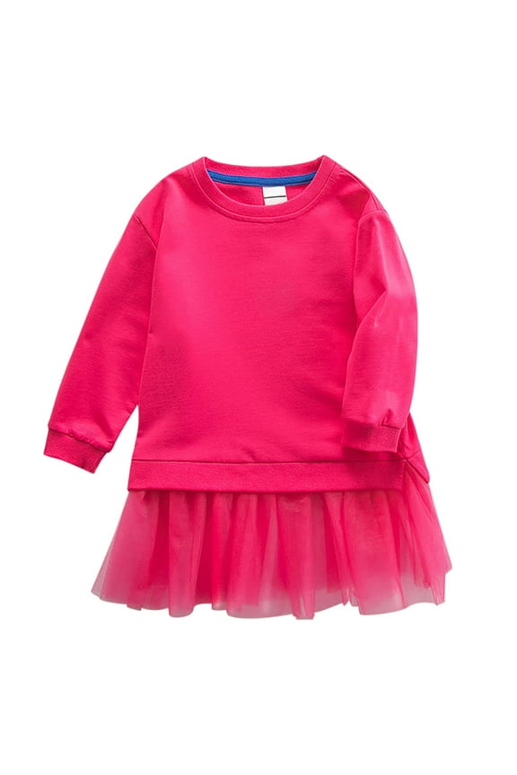 Toddler Girls Dress Summer Solid Color Hooded Sweatshirts Style Cute Casual Dresses Children Girls Pullovers Dress