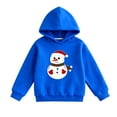 thumbnail image 1 of Jamsmile Toddler Girls Hoodies Christmas Snowman Print Cozy Hooded Pullover Sweatshirts For Teen Girls Warm Winter Holiday, 1 of 3