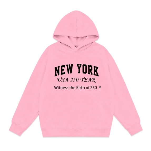 Jamsmile Toddler Girls Hoodies Pullovers New York Print Hoodie Sweatshirts Cozy Hooded Outdoor Children Girls Oversized Tops