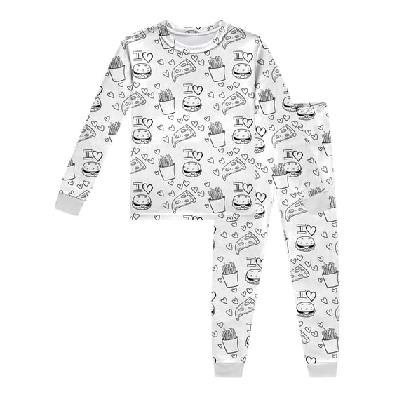 Jamsmile Toddler Girls Long Sleeve Tops + Pants Colorable Pajamas For Kids With Markers Diy Paint Sets