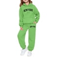 thumbnail image 1 of Jamsmile Toddler Girls Outfit Sets Long Sleeve New York Print Hoodies And Sweatshirts Letters Print Kids Girls Tracksuits, 1 of 4
