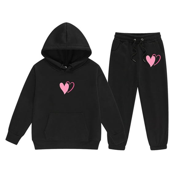 Jamsmile Toddler Girls Outfit Sets Valentine'S Day Winter Hoodies And Joggers Comfy Teens Kids Girls Outfits Tracksuits