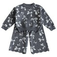 thumbnail image 1 of Jamsmile Toddler Girls Outfits Sets Autumn Winter Knitted Jacquard Sweatshirt And Sweater With Bow Long Pants Two Piece Outfits, 1 of 4