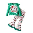 thumbnail image 1 of Jamsmile Toddler Girls Outfits Sets Christmas 2 Piece Party Wear Holiday Sweater And Flare Pants With Cute 2 Pieces Clothes, 1 of 6