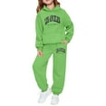 thumbnail image 1 of Jamsmile Toddler Girls Outfits Sets Long Sleeve Letter Print Hoodie With Sweatpants Outdoor Children Girls 2 Piece Tracksuits, 1 of 4