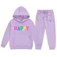 thumbnail image 1 of Jamsmile Toddler Girls Outfits Sets Sports Suits Letters Print Hoodies And Sweatpants 2 Pieces Tracksuit Sets, 1 of 4