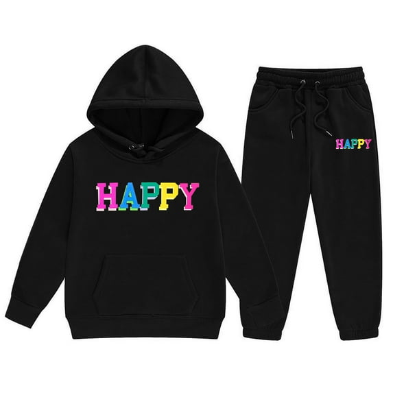 Jamsmile Toddler Girls Outfits Sets Sports Suits Letters Print Hoodies And Sweatpants 2 Pieces Tracksuit Sets