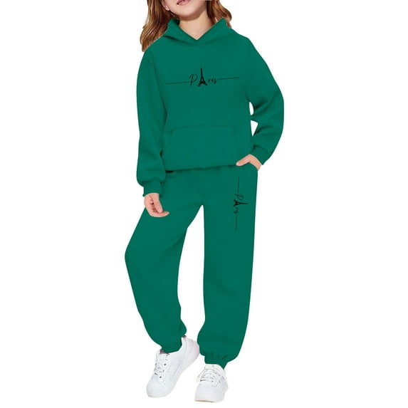 Jamsmile Toddler Girls Outfits Sets Winter Warm Pullover Hoodie With Jogger Pants Kids Girls Cute 2pcs Sports Sets Tracksuits