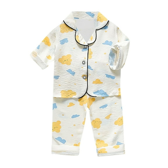 Jamsmile Toddler Girls Pajamas Dinosaur Button Down Shirt Tops   Long Pants Pajamas Sleepwear Loungewear Set