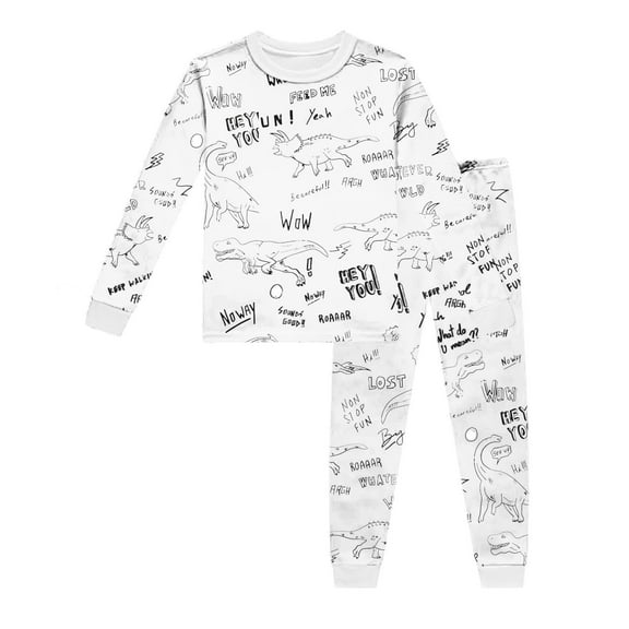 Jamsmile Toddler Girls Pajamas Diy Paint Long Sleeve Top   Pants Colouring Kids Coloring Pjs With Markers
