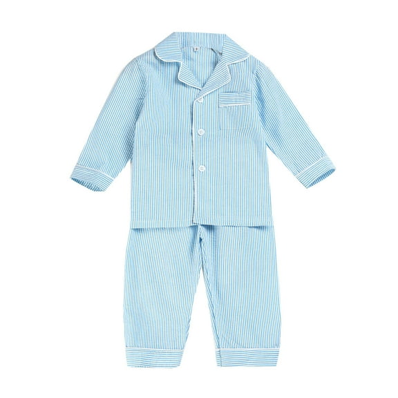 Jamsmile Toddler Girls Pajamas Long Sleeve Striped T Shirts Tops + Pants Casual Button Down Sleepwear
