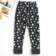 thumbnail image 1 of Jamsmile Toddler Girls Pants Kids Girls Winter Leggings Stars Printed Lined Thick Warm Pants, 1 of 3