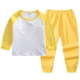thumbnail image 1 of Jamsmile Toddler Girls Sets Fall Outfits Solid Color Sweatshirts Tops + Elastic Pants Set Cute 2Pcs Tracksuit Set, 1 of 2