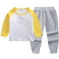 thumbnail image 1 of Jamsmile Toddler Girls Sets Fall Outfits Solid Color Sweatshirts Tops + Elastic Pants Set Cute 2Pcs Tracksuit Set, 1 of 2