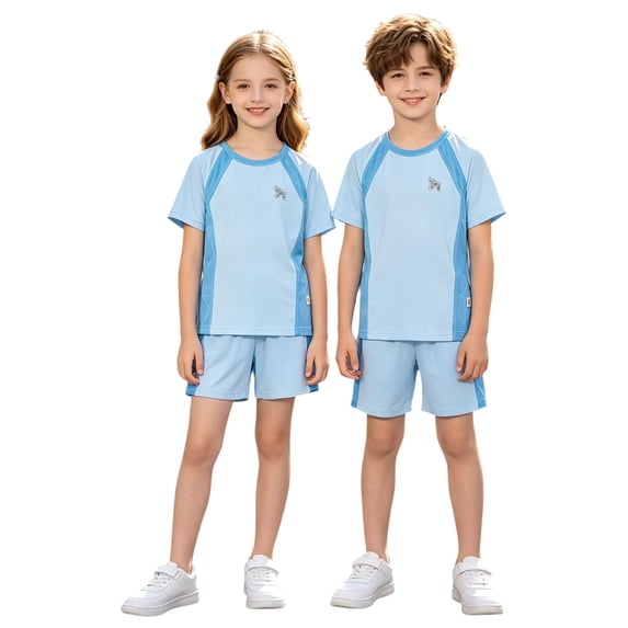 Jamsmile Toddler Girls Sets Sports Outfits Athletic Short Sleeve Tees And Shorts Gym 2 Piece Set Kids Girls Tracksuits