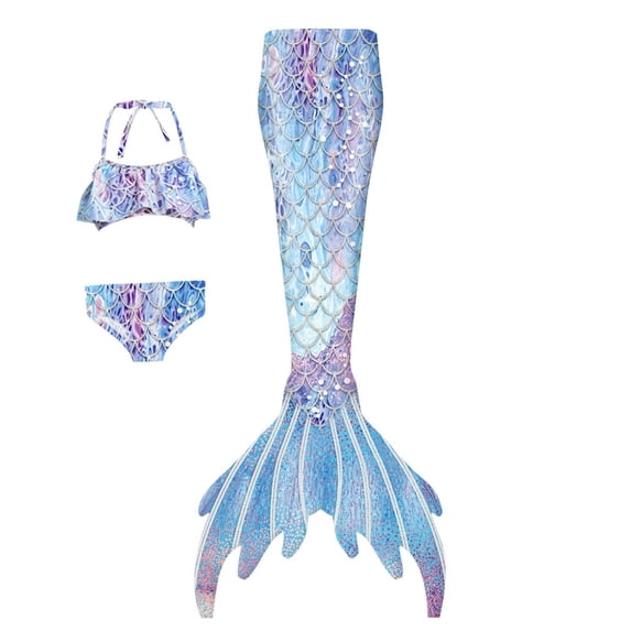 Jamsmile Toddler Girls Swimsuits 3 Piece Bikini Sets With Fish Tail Sets Girls Girls Swimwear Princess Kids Girls Bathing Suits