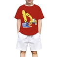 thumbnail image 1 of Jamsmile Toddler Girls Tshirts Short Sleeve Summer Excavator Print Casual Tees Soft Blend Shirts For Kids Girls Basic Tshirts, 1 of 3