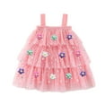 thumbnail image 1 of Jamsmile Toddler Girls Tulle Dress Summer Sleeveless Strap Holiday Tiered Mesh Party Little Girls Dance Princess Dresses, 1 of 4