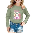 thumbnail image 1 of Jamsmile Toddlers Girls T-Shirts Summer Casual Print Long Sleeve Crewneck Tee Shirts Soft Tops Soft Basic Girls Tshirts, 1 of 4