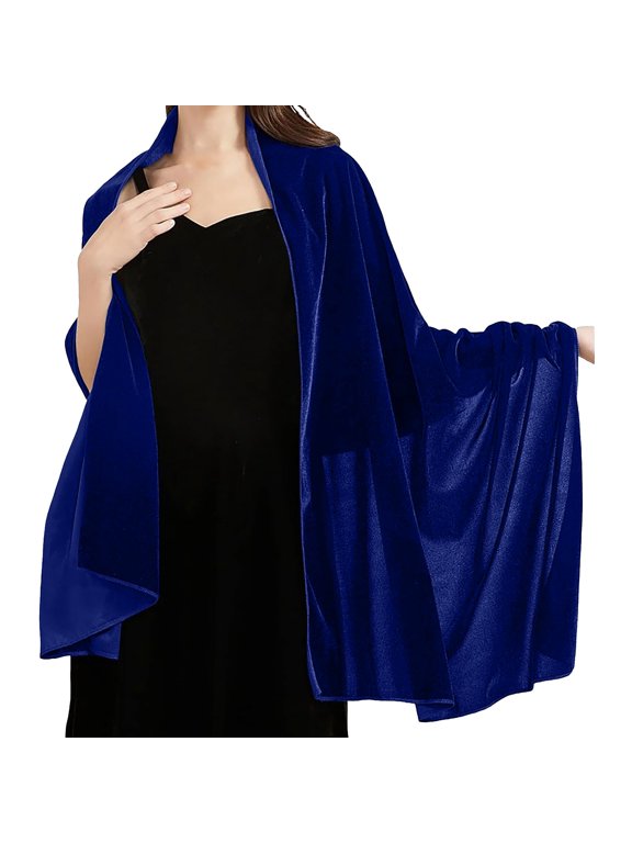 Velvet Shawl Wrap For Women Elegant Evening Party Cover Up Soft Cape Chic Formal Long Scarves