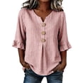 thumbnail image 1 of Jamsmile Women Blouse Summer Floral Print Boho Tops Comfort Soft Breathable Blend Tops Casual Wear Bohemian Holiday Blouses, 1 of 1