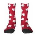 thumbnail image 1 of Jamsmile Women Crew Socks Cute Maple Leaves Print Funny Casual Socks Novelty Soft Cotton Crew Socks, 1 of 2