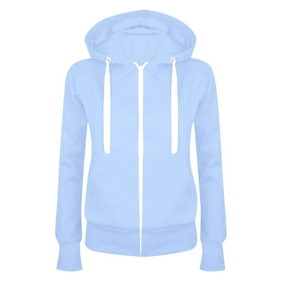 Jamsmile Women Hoodies Autumn Casual Solid Color Hooded Long Sleeve Hoodie With Pockets Loose Fit Oversized Hoodie Tops