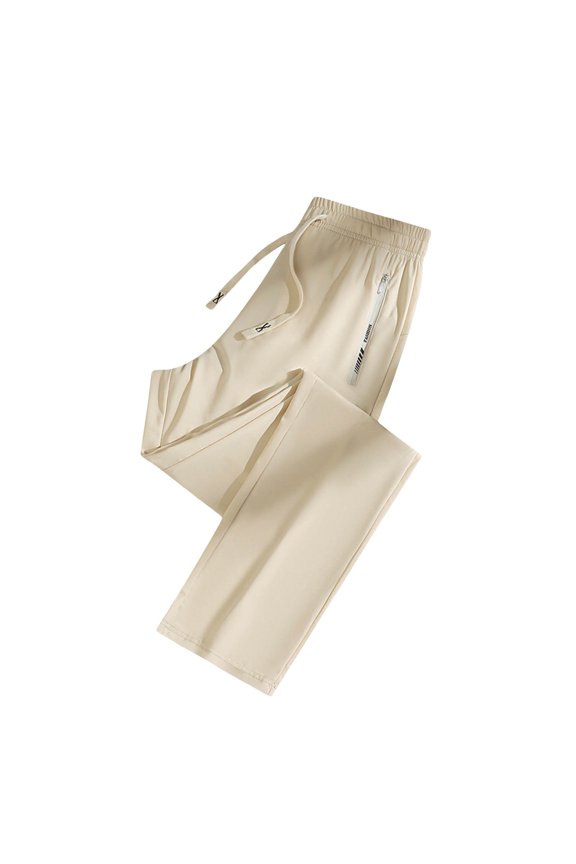 Women Pants Quick Dry Joggers Long Elastic Waistband Daily Sport Pants With Zipper Pockets Running Athletic Pants