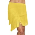 thumbnail image 1 of Jamsmile Women Skirts Bohemian Style Asymmetrical Hem Mini Skirts Flowy Tassels Casual Party Wear Dance Skirts, 1 of 4
