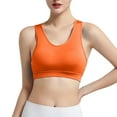 thumbnail image 1 of Jamsmile Women Sports Bra Solid Color Soft Support Yoga No Underwire Push Up Sports Bras Running Gym Fitness Training Bras, 1 of 6