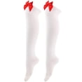 thumbnail image 1 of Jamsmile Women Stockings Bowknot Over The Knee Socks Knee High Boot Socks Breathable Daily Wear Stockings, 1 of 3