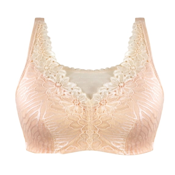Jamsmile Women T-Shirt Bras Full Coverage No Underwire Bras Lace Soft Wireless Comfort Wirefree Seamless Bralettes Bras