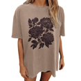 thumbnail image 1 of Jamsmile Women T-Shirts Oversized Graphic Moon Print Tee Shirts Tops Casual Soft Blend Loose Fit Lightweight Tshirts, 1 of 4