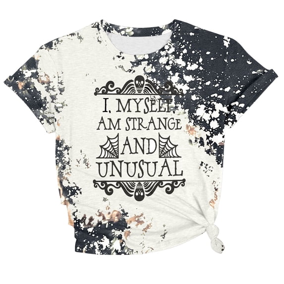 Jamsmile Women T-Shirts Summer Letters Print Crewneck Short Sleeve T-Shirts Lightweight Everyday Soft Tee Shirts Graphic Tops