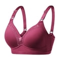 thumbnail image 1 of Jamsmile Women Tshirt Bra Comfortable No Steel Ring Supportive Wireless Push Up Bras Full Coverage Seamless T-Shirt Padded Bras, 1 of 4